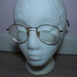 Ray-Ban RAM4770AC Gold Metal Oversized Round Eyeglasses Frames, Retro, Vintage